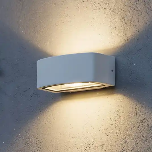 Ideal Lux applique da esterno Andromeda, bianco, larghezza 22 cm, alluminio Offerta Del Giorno