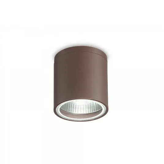 Ideal Lux plafoniera Gun, marrone caffè, alluminio, IP44, GU10 Reso Gratuito