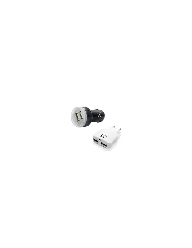 Adattatori kit ricarica da auto e casa usb 2porte 12-24v -100-240v Più Venduto