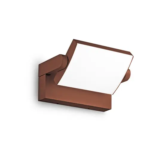Applique da esterni LED Ideal Lux Swipe, caffè, IP54, 3.000 K Promozione Esclusiva