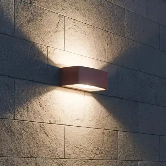 Più Venduto Ideal Lux applique da esterno Andromeda caffè, larghezza 22 cm, alluminio