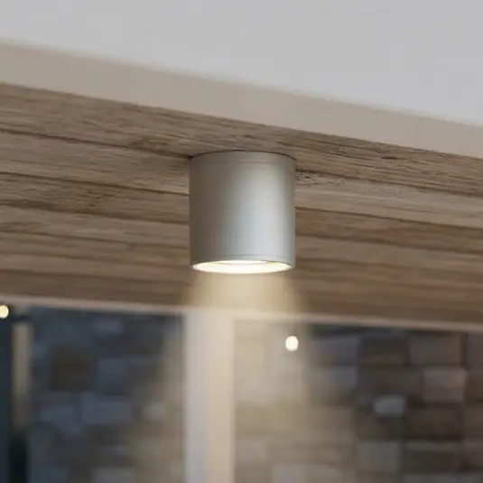 Ideal Lux plafoniera Gun, grigio, alluminio, IP44, GU10 Prezzo Di Fabbrica