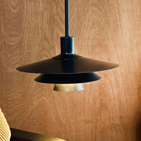 Lampada a sospensione Dyberg Larsen Kay, Ø 30 cm, nera, metallo Occasione