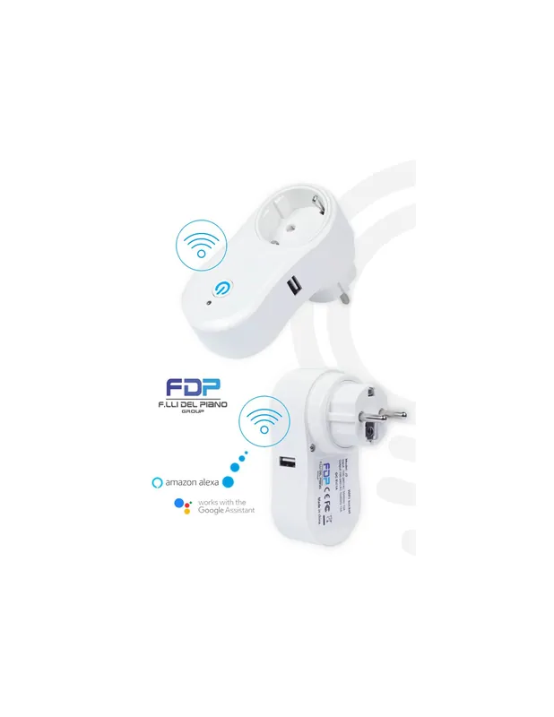Presa smart plug wi-fi ncon usb compatibile con amazon alexa e google assistant Economico