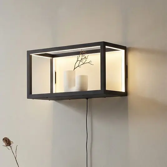 Prezzo Scontato Lindby Applique a LED Birta, spina, mensola, 51 cm, USB