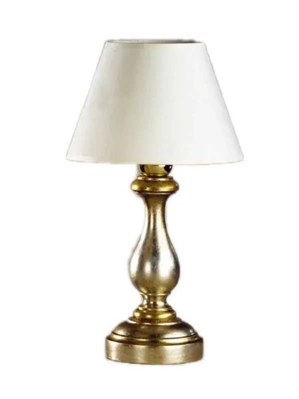 Promozione Esclusiva Lumetto classico in legno 1 luce oro-argento Esse 2/bp