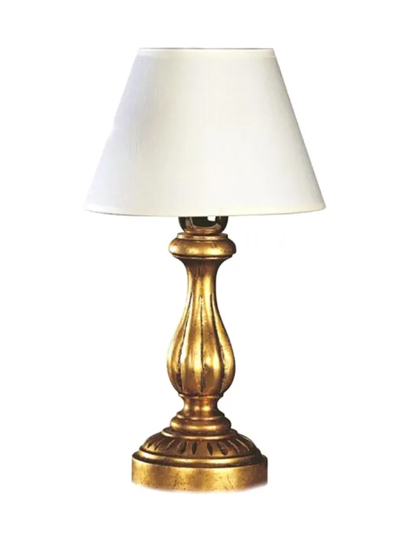 Lumetto classico in legno 1 luce Foglia Oro Esse 1/bp Promo Stagionale