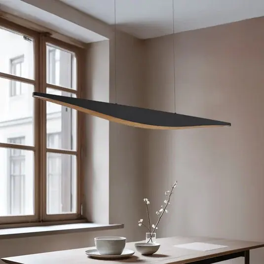 Prezzo Ridotto Lucande Lampada LED a sospensione Clavit, nera, 140 cm, dimmerabile