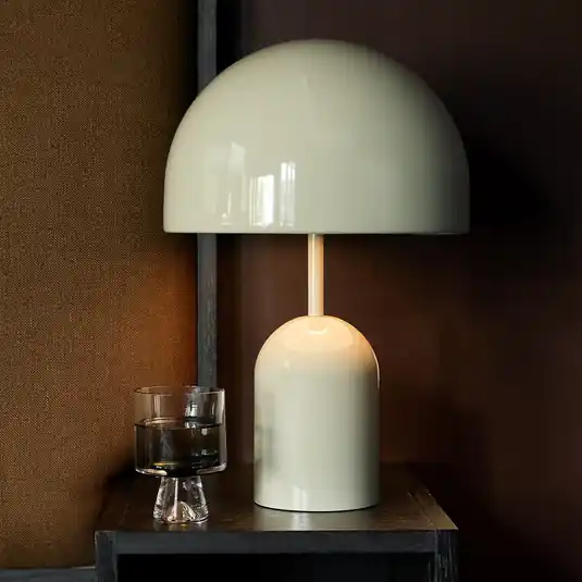 Tom Dixon lampada LED da tavolo Bell, grigio chiaro, altezza 43 cm, dimmerabile Offerta Limitata