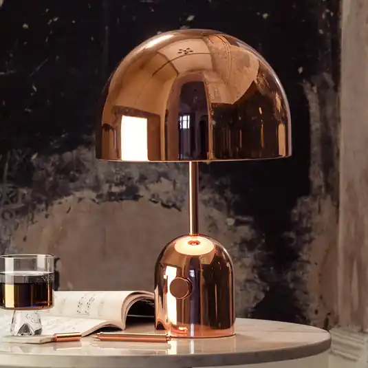Tom Dixon lampada LED da tavolo Bell, color rame, 43 cm, dimmerabile Consegna Rapida