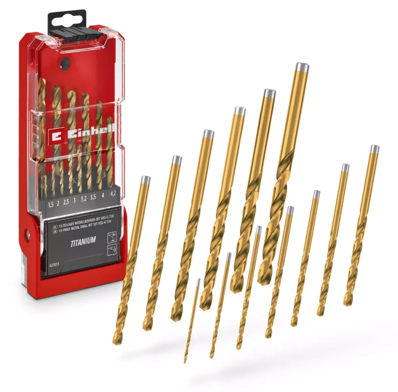 Occasione Imperdibile Set Punte HSS G Titanio 49427013 Einhell 13 Pezzi
