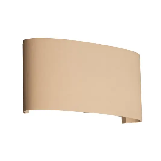 Applique da esterni LED Berlin, color sabbia, larghezza 17 cm, metallo Popolare