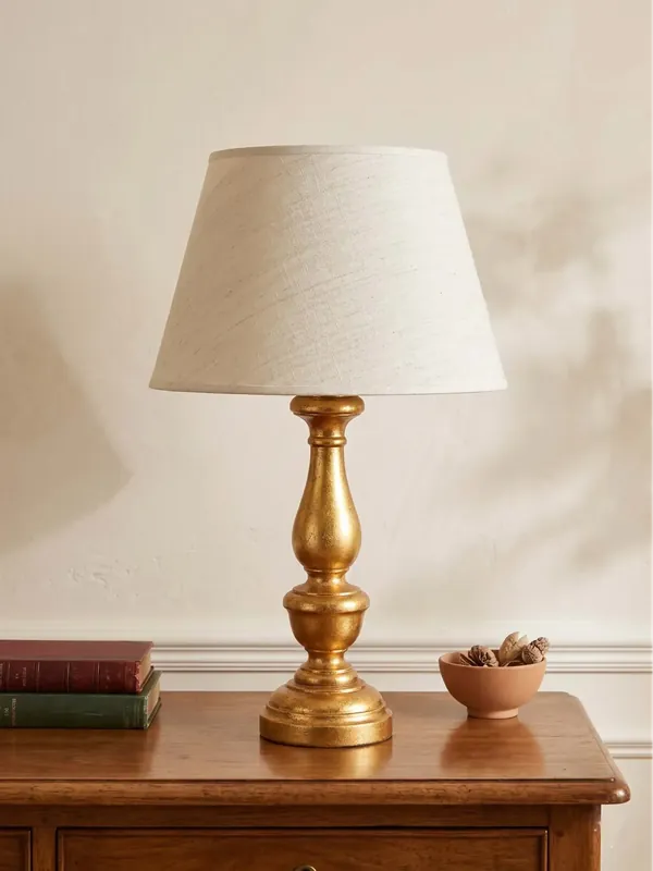 Novità Lume classico in legno foglia oro 1 luce Esse 16/bg