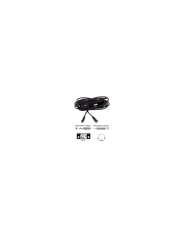 Quantità Limitata Cavo audio prolunga sp.3.5 pr.3.5 stereo 5mt