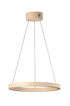 Compra Adesso Lampada LED a sospensione Silvio, Ø 60 cm, color sabbia, metallo, CCT