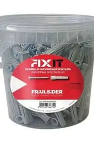 Compra Oggi Stesso Set 100 Tasselli nylon universali D.6mmx33mm Con Vite Fixit Friulsider - 90411B0000500