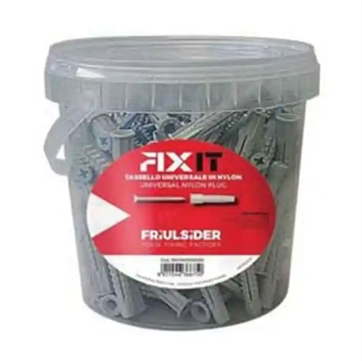 Compra Oggi Stesso Set 100 Tasselli nylon universali D.6mmx33mm Con Vite Fixit Friulsider - 90411B0000500