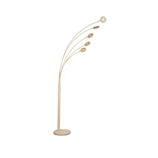 Piantana LED Dent, color sabbia Altezza 225 cm, CCT, a 5 luci. Economico