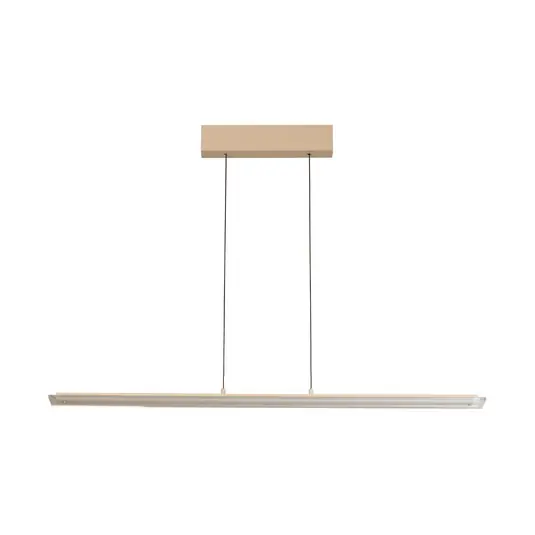 Spedito Oggi Lampada LED a sospensione Torvi, color sabbia/bianco, lunghezza 115 cm, CCT