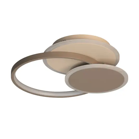 Sconto Plafoniera LED Tomo, greige/colore sabbia, 40 cm, metallo, CCT