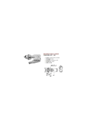 Interruttore chiave tubolare universale metallo off-on 360024 Miglior Prezzo