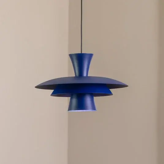 Miglior Prezzo Lampada a sospensione Plato, blu scuro, metallo, Ø 38 cm, E27