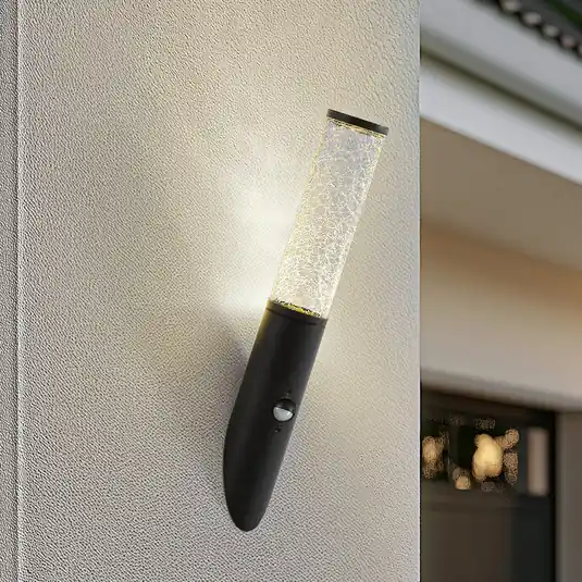 Lindby Applique da esterno Gavros, nera, alluminio, sensore Miglior Prezzo