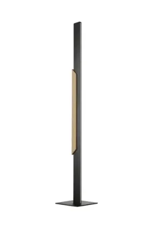 Esclusivo Lampada LED da pavimento Arcus, nero/marrone, altezza 126 cm, metallo/legno