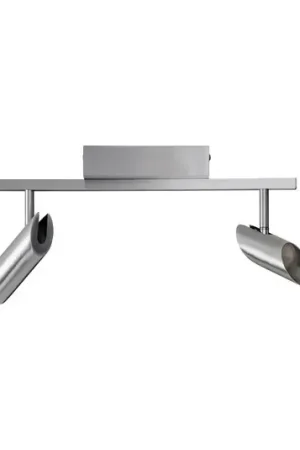 Faretto da soffitto LED Risell, lunghezza 35 cm, colore alluminio Offerta Lampo