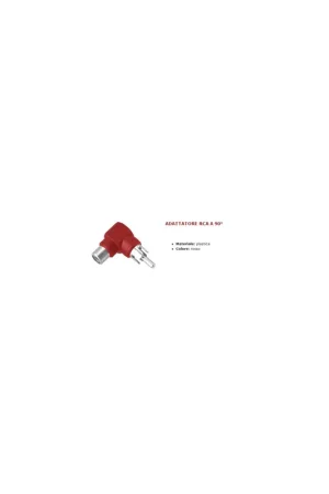 Adattatore audio plug rca m-f 90° rosso 02073042 Prezzo Basso