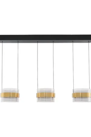 Esclusivo Lampada LED a sospensione Inside color ottone/grigio fumo, lunghezza 105 cm