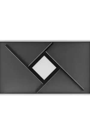 Plafoniera LED Hardy, lunghezza 71 cm nero opaco metallo/tessuto Offerta Lampo
