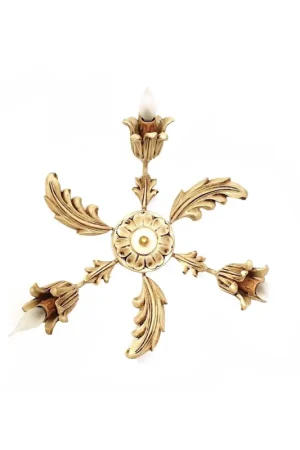 Plafoniera classica in legno avorio 3 luci Dbs pla/03 Must-Have