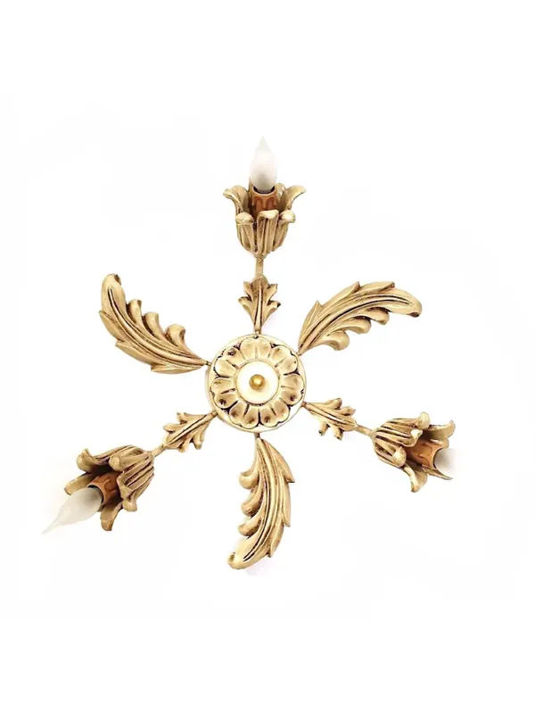Plafoniera classica in legno avorio 3 luci Dbs pla/03 Must-Have