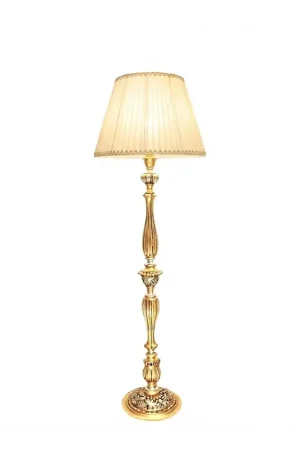 Compra Oggi Stesso Piantana classica in legno foglia oro-argento 1 luce Dbs 260/pt