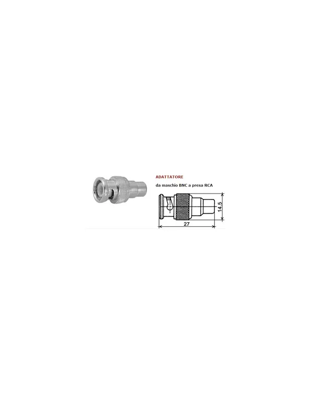 Adattatore bnc maschio presa rca 380021050 Spedito Oggi