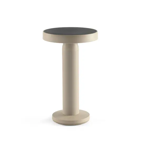 Sconto Lampada da tavolo LED solare Cairo, beige, plastica, IP44, 21 cm