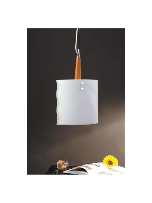 Nuova Collezione Lampadario moderno 1 luce legno ciliegio Nov479SM