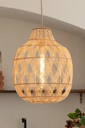 GOOD & MOJO Lampada a sospensione Mendoza, naturale, 40 cm, bambù, E27 Super Prezzo