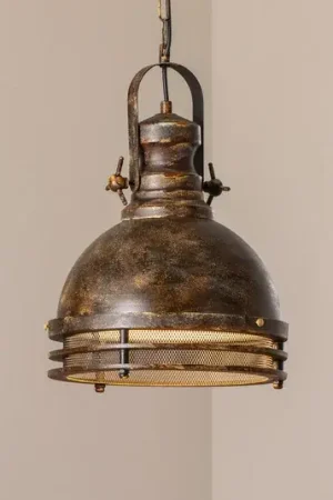 A Buon Prezzo Lampada a sospensione Saglam, a 1 luce, ottone anticato, Ø 30 cm, metallo