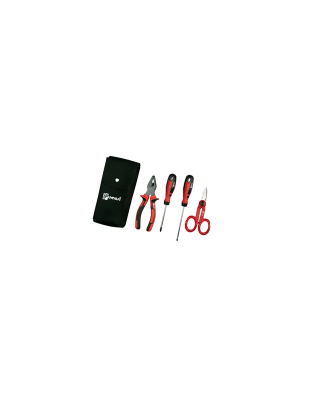 Set attrezzi per elettricista trousse 4pz forbice cacciaviti e pinza 100450 Prezzo Scontato