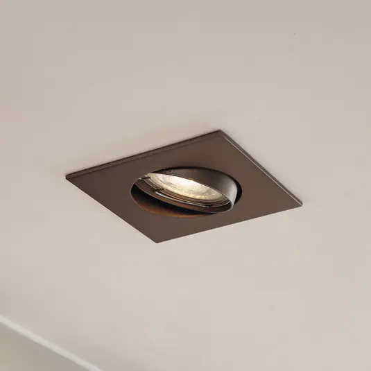 A Buon Prezzo PRIOS Luci da incasso Fibur, bronzo opaco, 9 cm, GU10