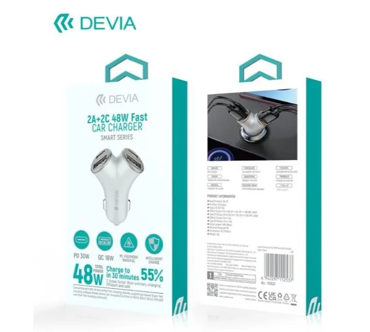 Caricabatterie Auto 48W 2 USB C 2 USB A Life365 Italy DECHG2AC537 Occasione