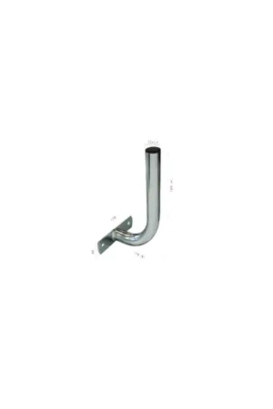 Popolare Supporto tubolare a muro 90° cm17 piastra 170x40x4 Tubo 35x1,4 zincata