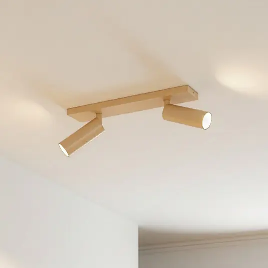 Compra Online Arcchio Faretto da soffitto Brinja Slim, caffè, 2 luci, GU10 MR11