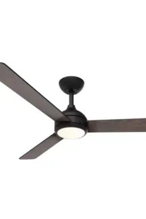 Offerta Ventilatore 32W soffitto con led 24W Nero/Legno Oscuro Reversibile Ø132 cm Philips - VELYXDARK