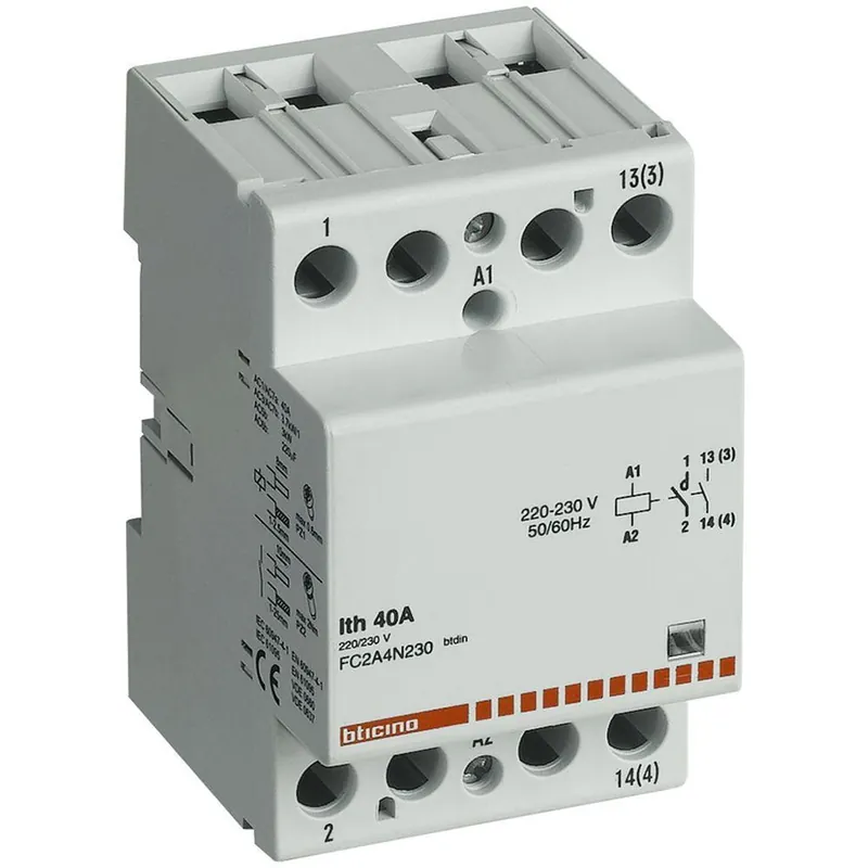 Più Venduto Contattore modulare 4NO 40A 230Vac Bticino FC4A4/230N