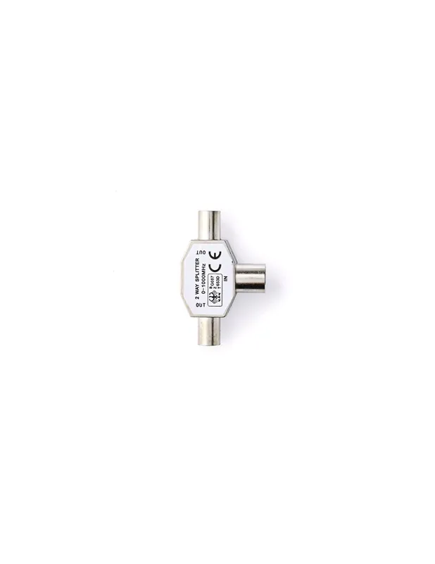 Derivatore antenna metallo triplo acciaio 2 femmine 1 maschio 9,5mm 011312 Subito Disponibile