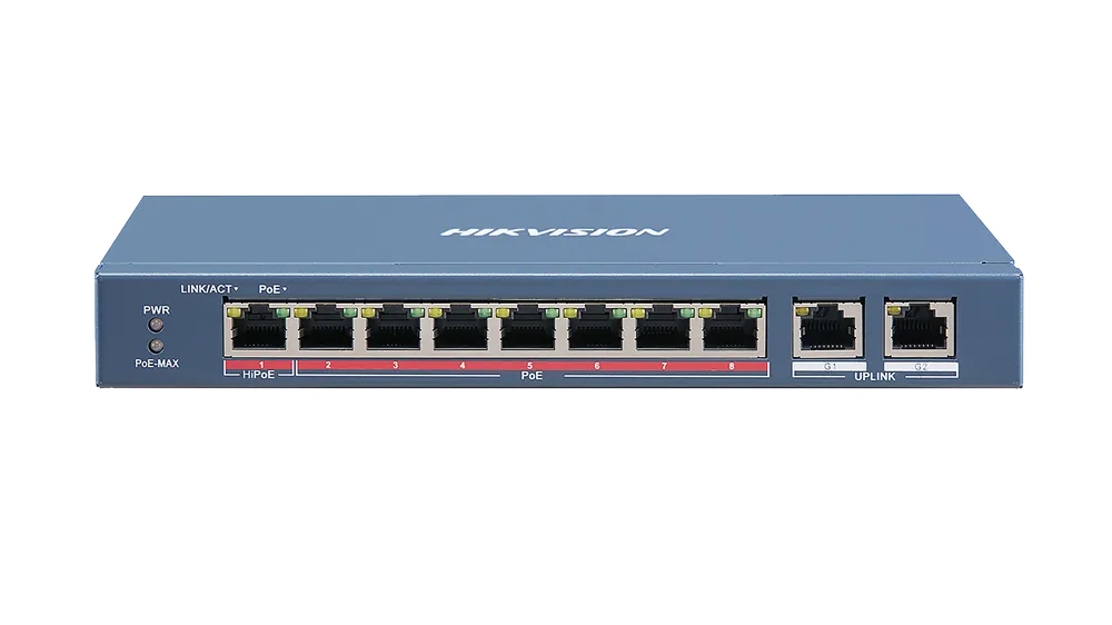 Switch POE Fast Ethernet non gestito a 8 porti Hikvision - 301803410 - DS-3E0310HP-E Vendita Finale