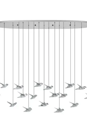 Lampada LED a sospensione EGLO Stars of Light Paratebueno cromata 17 luci. Pagamento Sicuro